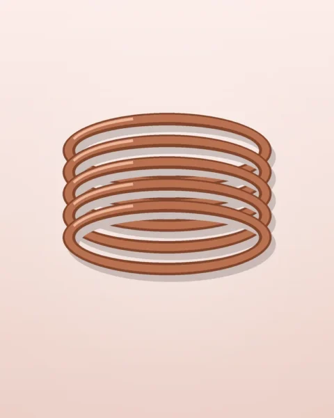Rose Gold Plain Bangles