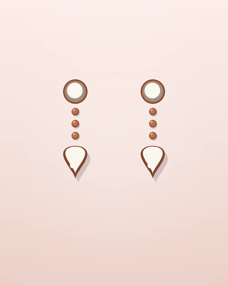 Rose Gold Pearl Drops