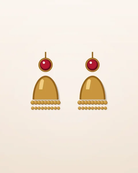 Ruby Gold Jhumka